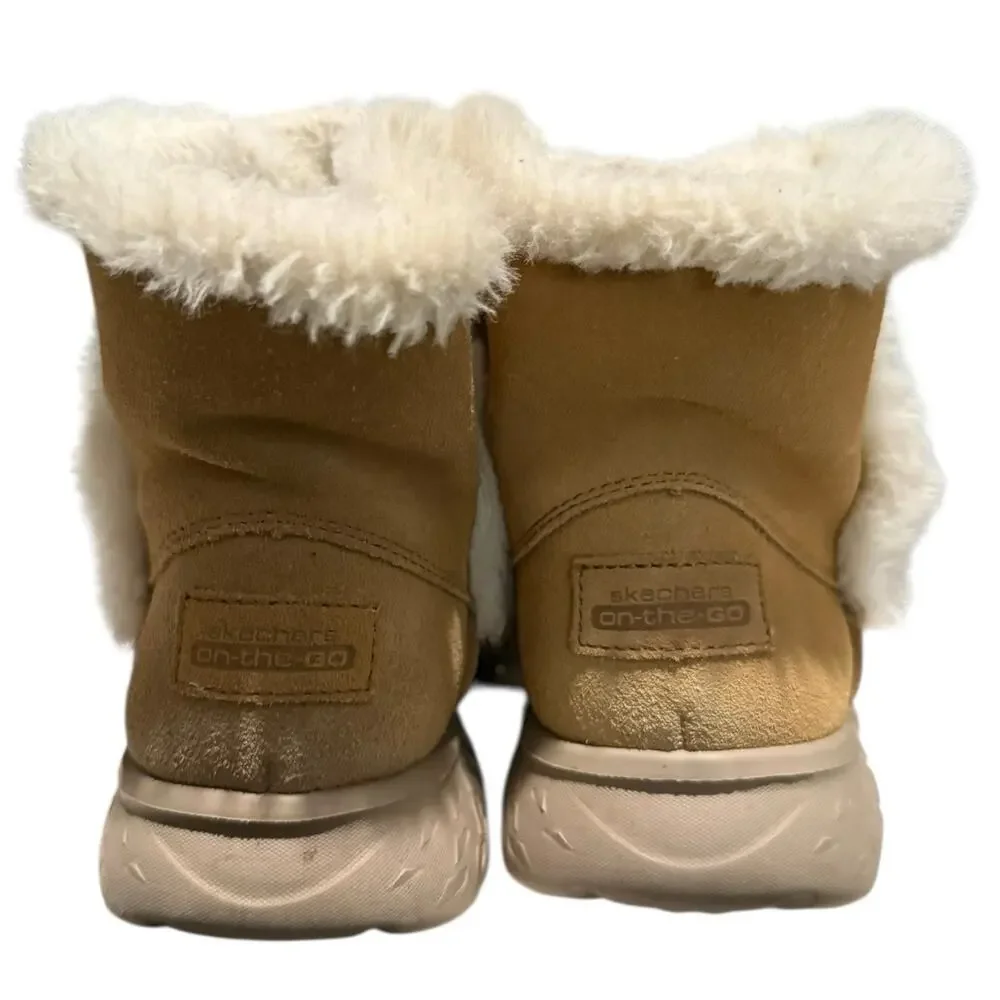 Skechers Women's On the GO Stellar Winter Boots Cozy Step Chestnut Size 9